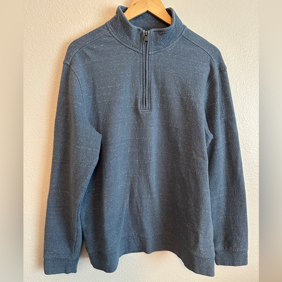Men's Hawker Rye Light Blue Quarter-Zip Sweater - Picture 1 of 6